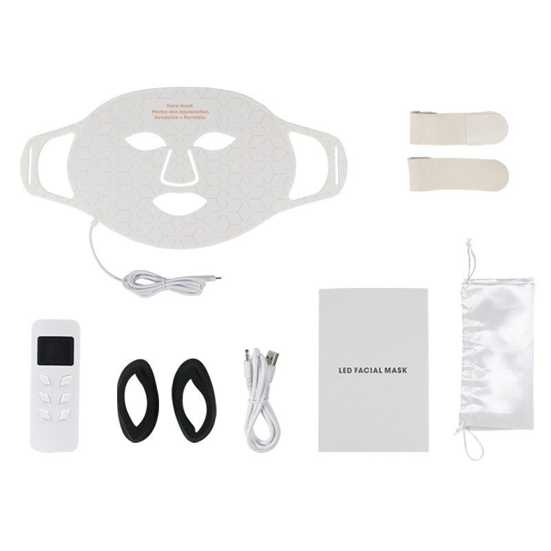 Facial Red Light Therapy Mask – 630nm & 850nm LED Anti-Aging Treatment